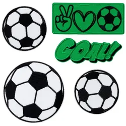 Mono-Quick Applikations-Set "Fußball", Größe: 4 –8,5 cm, Inhalt: 5 Stück