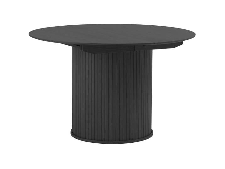 Ausziehbarer Tisch Gativel 120-167 cm Lamellen Eiche Schwarz