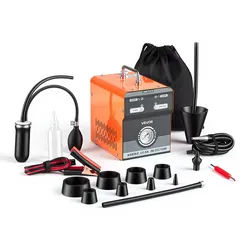 VEVOR Kfz Lecksuchgerät Rauchgenerator 12 V EVAP Tester Luftpumpe Auto, Rauchdiagnosegerät mit Manometer, Dual-Mode-Vakuumdiagnosegerät, Kraftstoffleitungsdetektor für Motorräder Lkws Boote ATVs Pkw