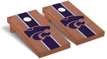 Skip's Garage Kansas State K State Wildcats Striped Cornhole Board Set