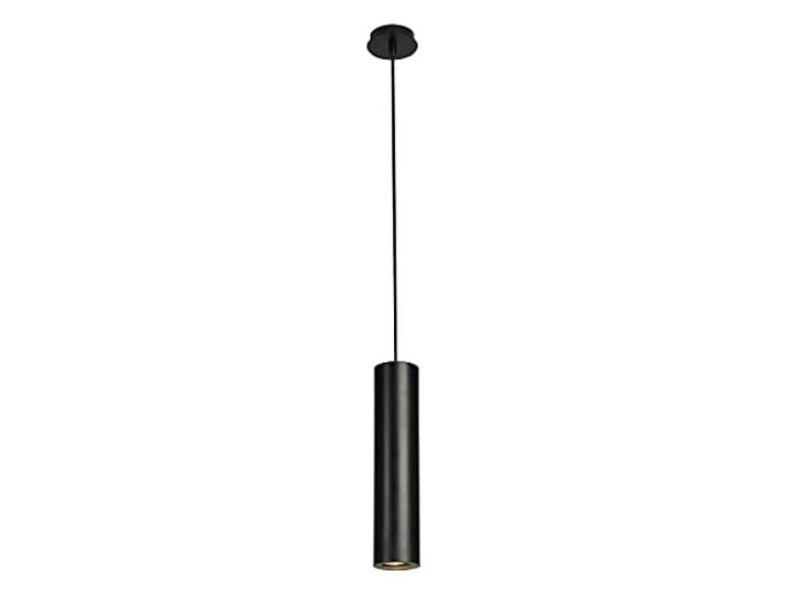 SLV Suspension ENOLA Plafonnier LED Variable\, Suspension pour Salon\, Bar\, Salle à Manger Lampe de Plafond au Design Cylindrique Exclusif (matière Aluminium/Acier\, source E27\, EEC E-A++\, Noir mat)