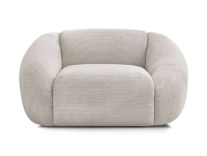 Sessel BOBOCHIC TINA Cord-Stoff beige