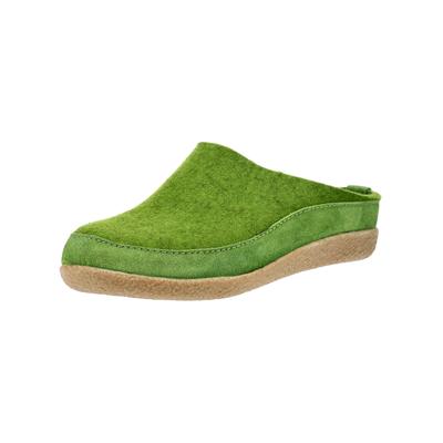 Hausschuh HAFLINGER "Haflinger Hausschuhe Filz", Damen, Gr. 42, grün, Filz, Schuhe Hausschuh