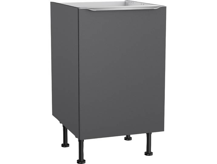 Spülenschrank KOCHSTATION KS-Aken , grau (anthrazit), B:50cm H:87cm T:58,4cm, Schränke, Spülenschrank