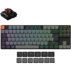 Keychron KEYBOARD WRL K1/BLACK K1X-A3 (US, Kabelgebunden, Kabellos), Tastatur, Grau