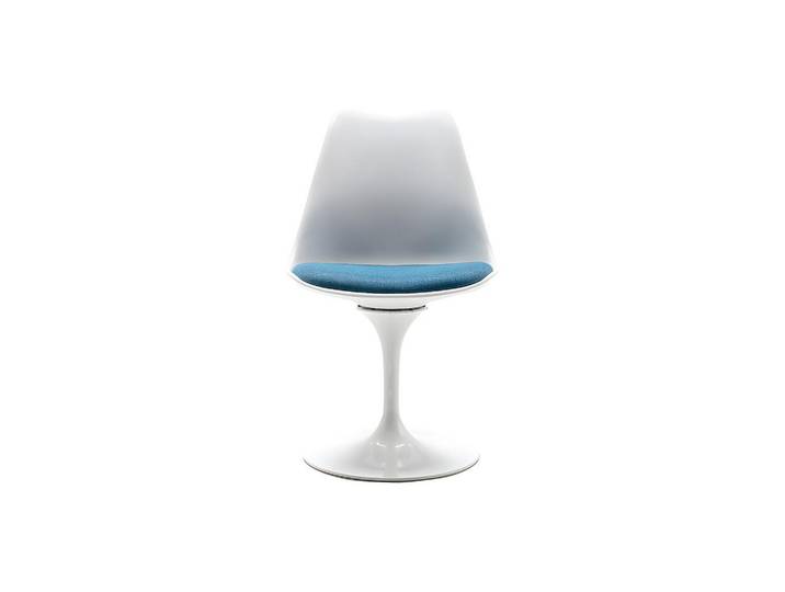 Vente-Unique Stuhl - 49 cm x 56.5 cm - plastik - türkisblau, weiß Xafy, Weiß, Metall, 49x82x56.5 cm, Esszimmer, Stühle