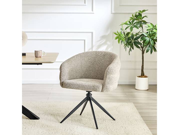 4-Fussstuhl DUO COLLECTION Lotte , kaffeebraun, schwarz, kaffeebraun, B:66cm H:81cm T:63cm, Stühle, 4-Fussstuhl, 360 drehbar mit Rückholfunktion