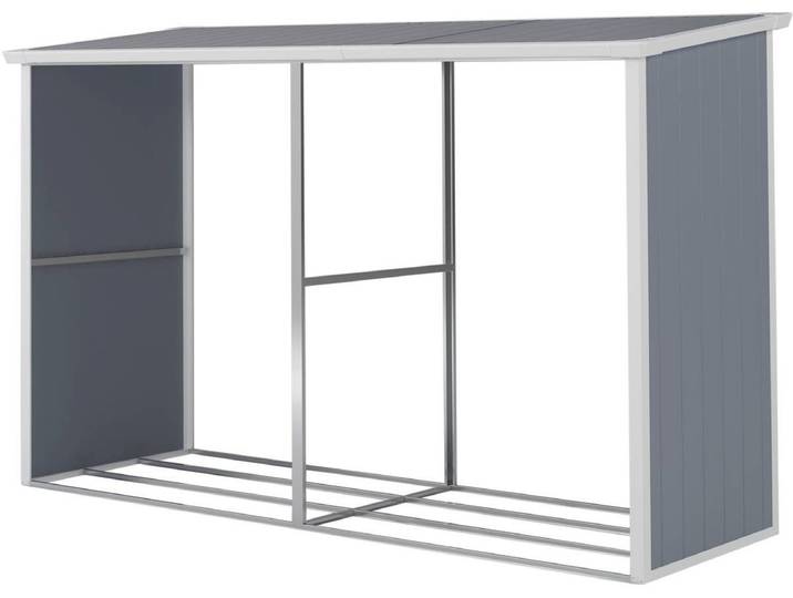 Abri bûches résine Alexandre - 3.38 m² - 302 x 112 x 190 cm - Gris