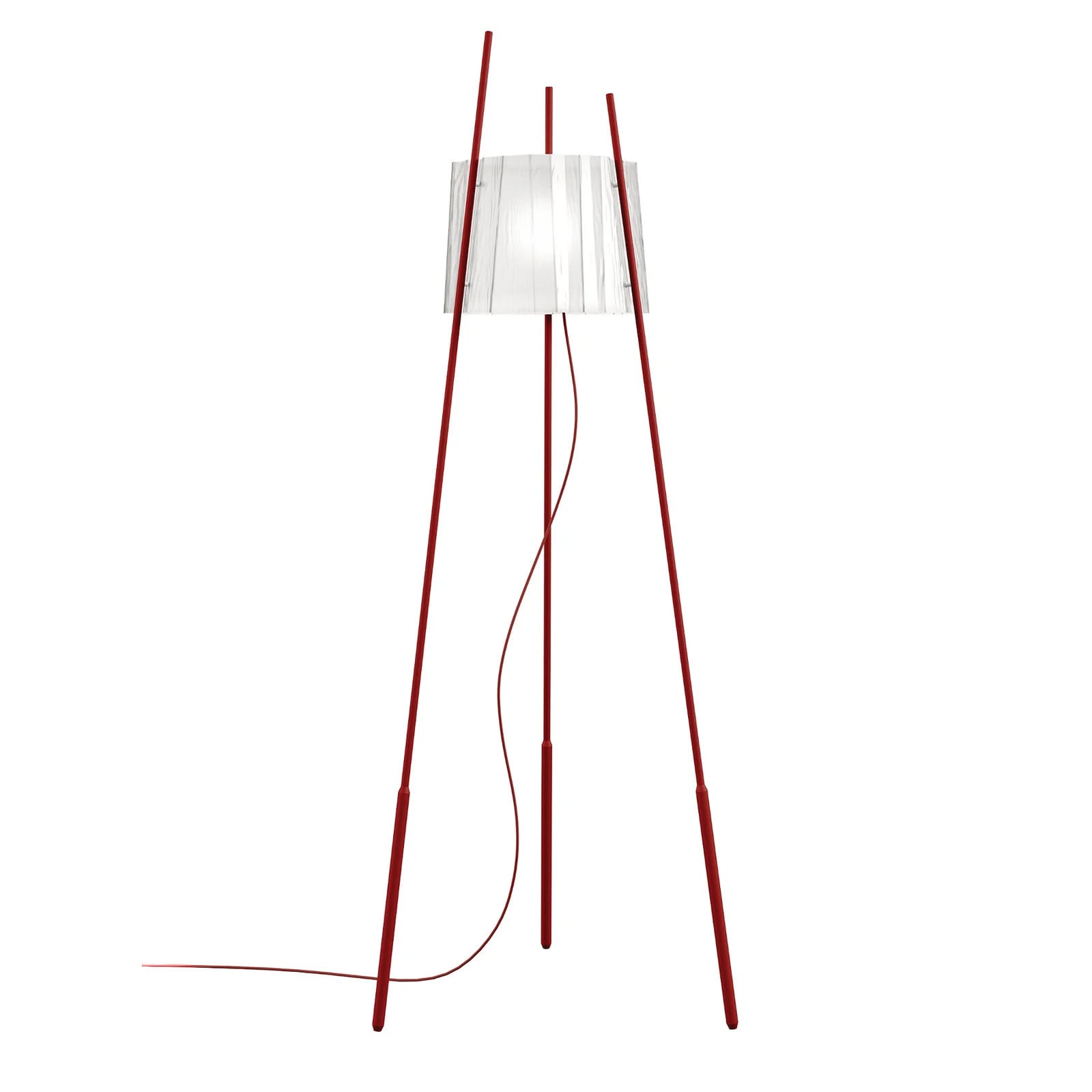 KDLN Tyla Vloerlamp Rood - Designer Metaal met Lampenkap