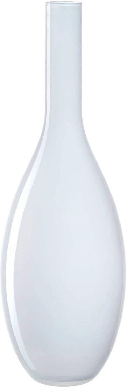 Dekovase LEONARDO "Beauty", weiss (weiß), B:14cm H:39cm Ø:14cm, Glas, Vasen, Dekovase weiß B/H/T: 14cm x 39cm Ø 14cm