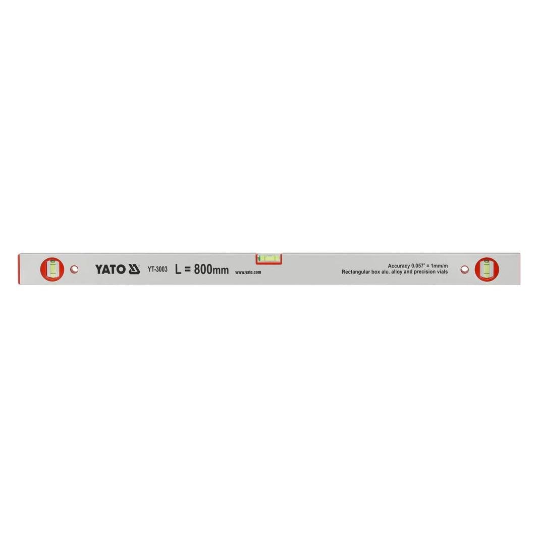 Yato POZIOMNICA ALUMINIOWA 800mm, 3- LIBELE, SREBRNA 3003 (80 cm) (YT-3003)