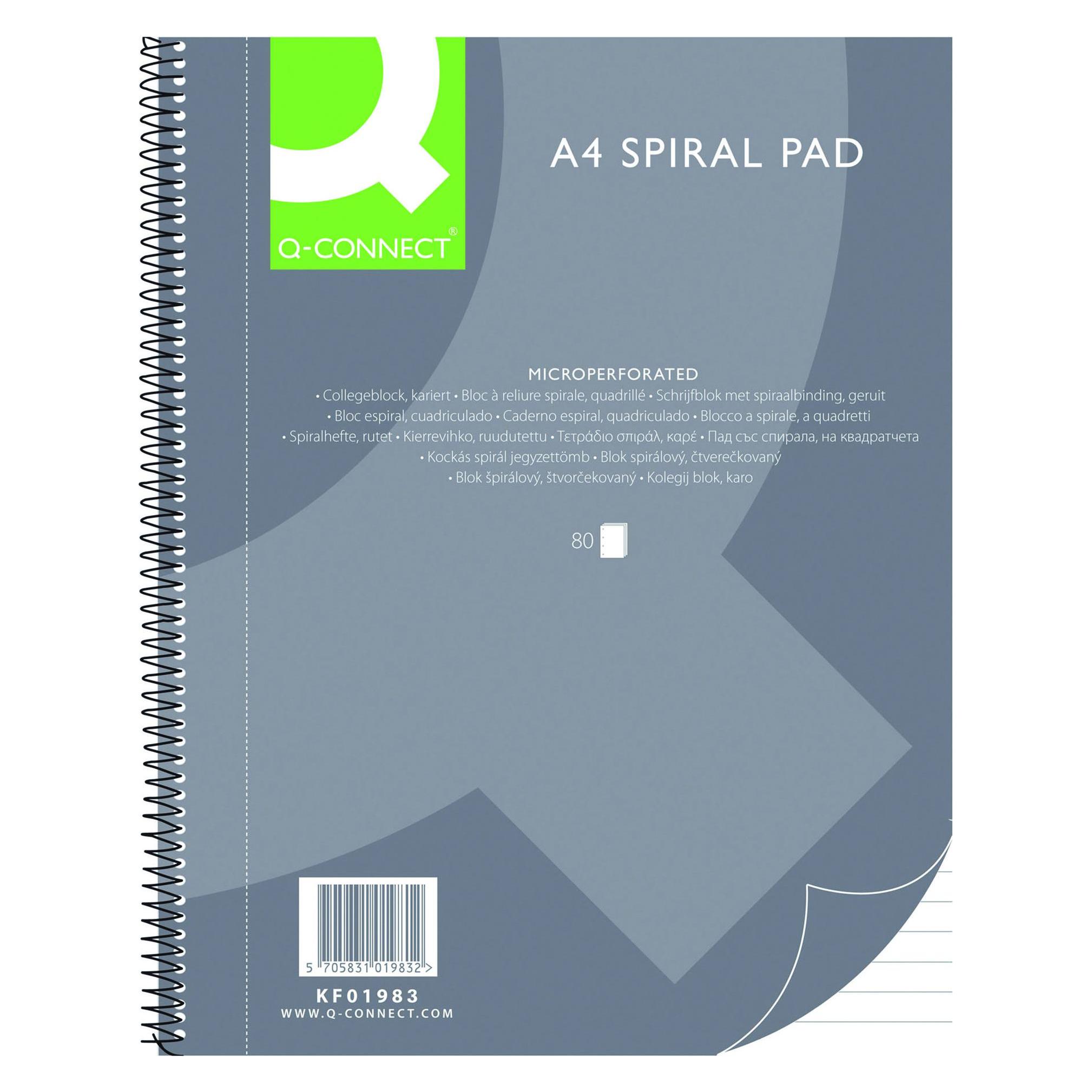 Q-Connect Collegeblock (A4, Liniert) (KF01072)