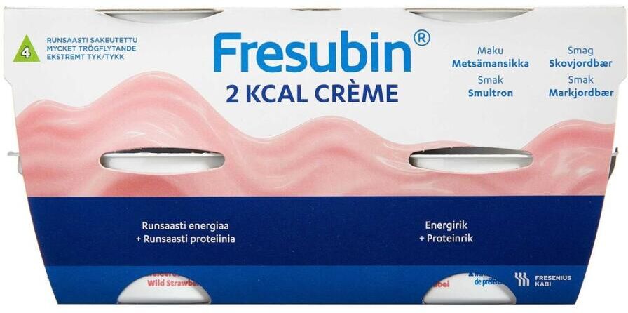 Fresubin 2 kcal Creme Skovjordbær 4 x 125 g