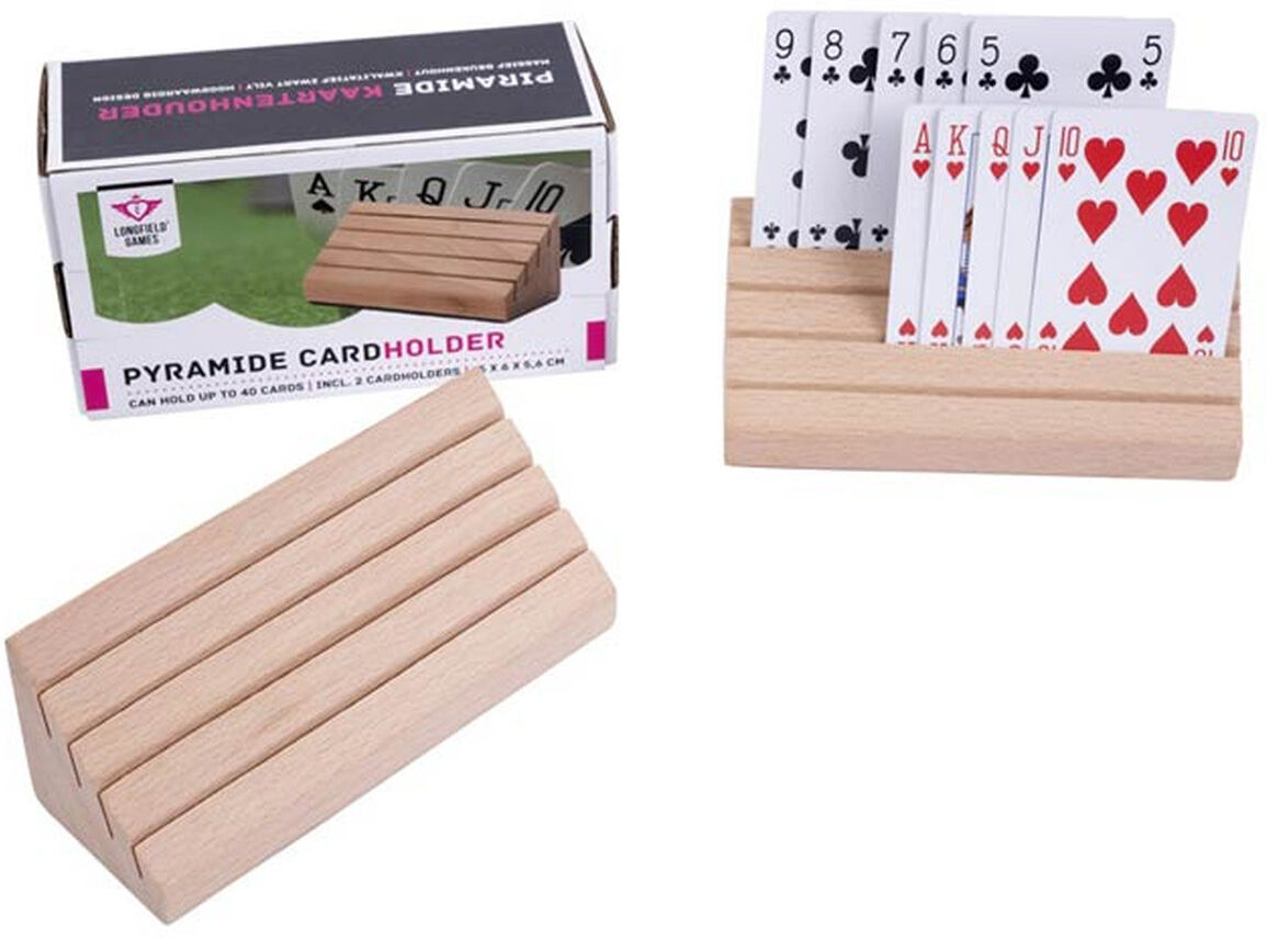 Lot de 2 Porte-cartes Pyramide en bois massif - Engelhart