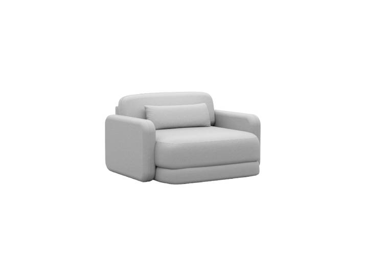 Design Echtleder Loungesessel „Eloria“ Echtleder Light Grey BLOOMINGLOFT Collection