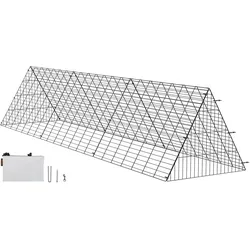 VEVOR Hühnertunnel, 300 x 71 x 61,5 cm Hühnerkäfig für den Hof, tragbare Hühnertunnel für den Außenbereich, einfache Installation, Hühnerstall-Auslauf, geeignet für Hühner, Enten, Kaninchen