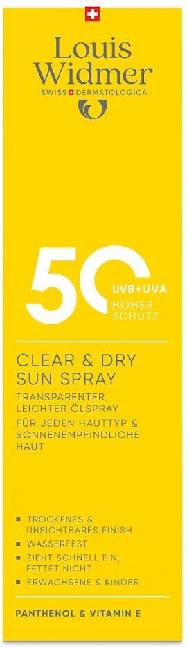 Louis Widmer Clear & Dry Sun Spray 50 200ml