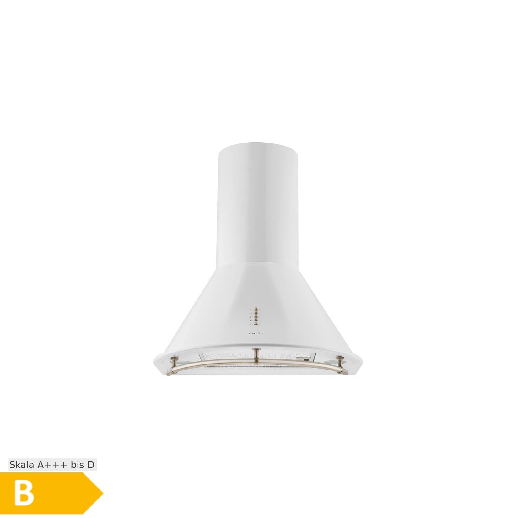 Lumio Neo Retro-Dunstabzugshaube 60cm 614m³/h A Edelstahl weiß Weiß