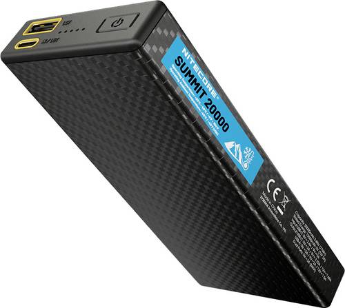 NiteCore SUMMIT Powerbank NC-SUMMIT20000 20000 mAh Quick Charge Li-Ion Grau