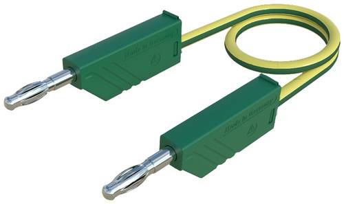 Hirschmann Test & Measurement MLN 25/2,5 Messleitung Lamellenstecker 4mm Lamellenstecker 4mm 25.00cm Gelb, Grün 1St.