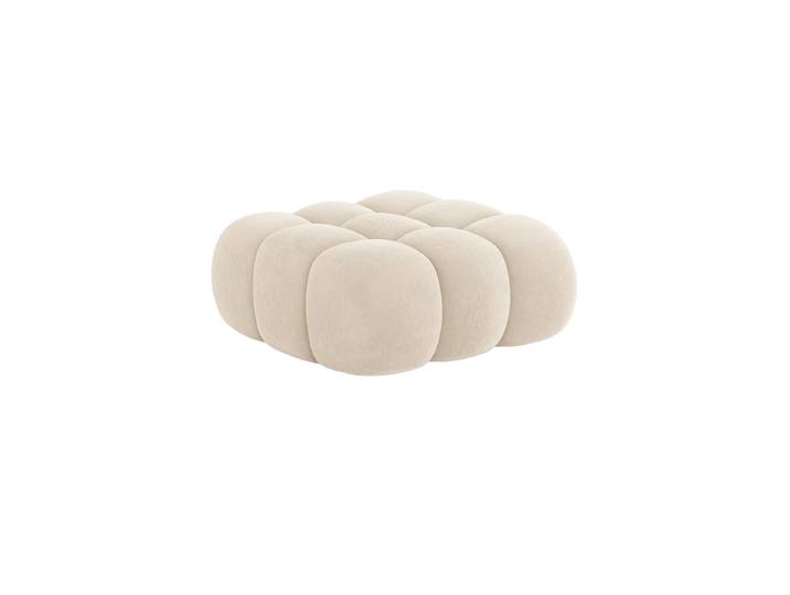 Design Sitzpouf „Maurice“ Samt Beige hell CXL by Christian Lacroix