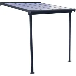 Palram-Canopia Aluminium Terrassenüberdachung mit Doppelstegplatten "Sierra",anthrazit,230 x 230 cm
