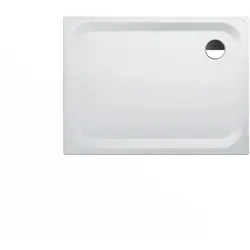 Laufen Duschwanne PLATINA 900x1200x25 Stahl Ablauf seitlich inkl. Schallschutz weiß