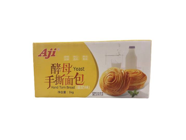 Aji Pain à la levure Aji déchiré à la main (lait de poule), caisse de 1 kg