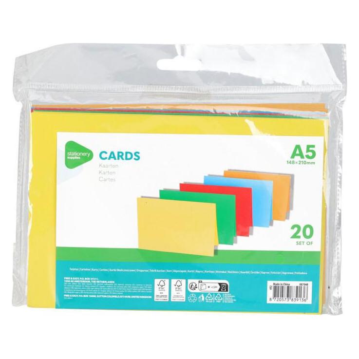 Farbige Karten A5, 20 Stk. (20 Stk.) (47465817)
