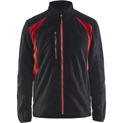 Fleecejacke "4730" - S - schwarz/rot