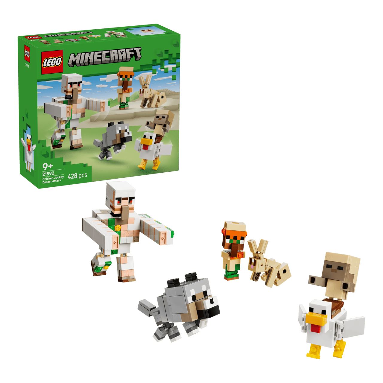 LEGO Minecraft 21592 Angriff des Hühnerreiters in der Wüste