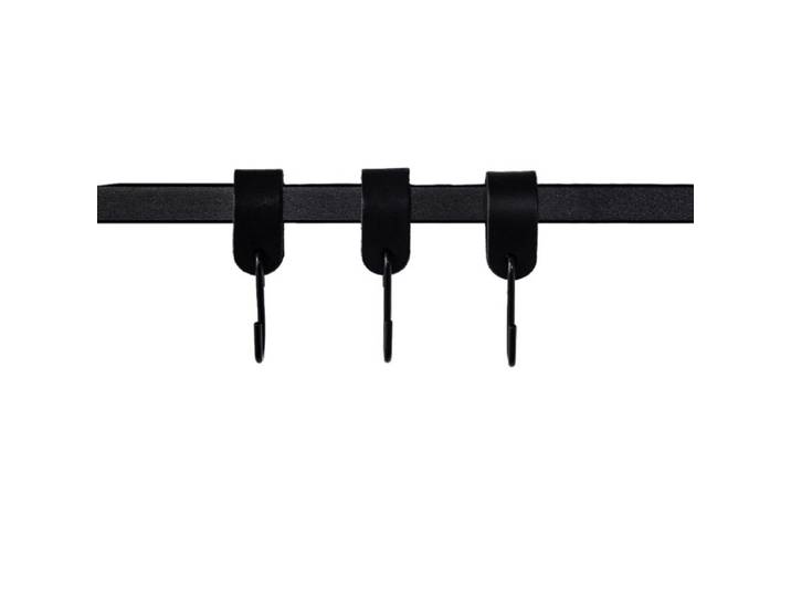 Metallbude Leder S-Haken im 3er oder 6er Set - Schwarz/Schwarz ,