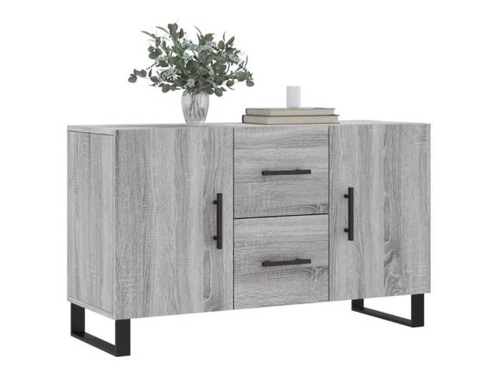 Printemps 2026 Soldes Commode salon - armoire à tiroirs - Gris Buffet de rangement sonoma gris 100x36x60 cm bois d'ingénierie 2_475