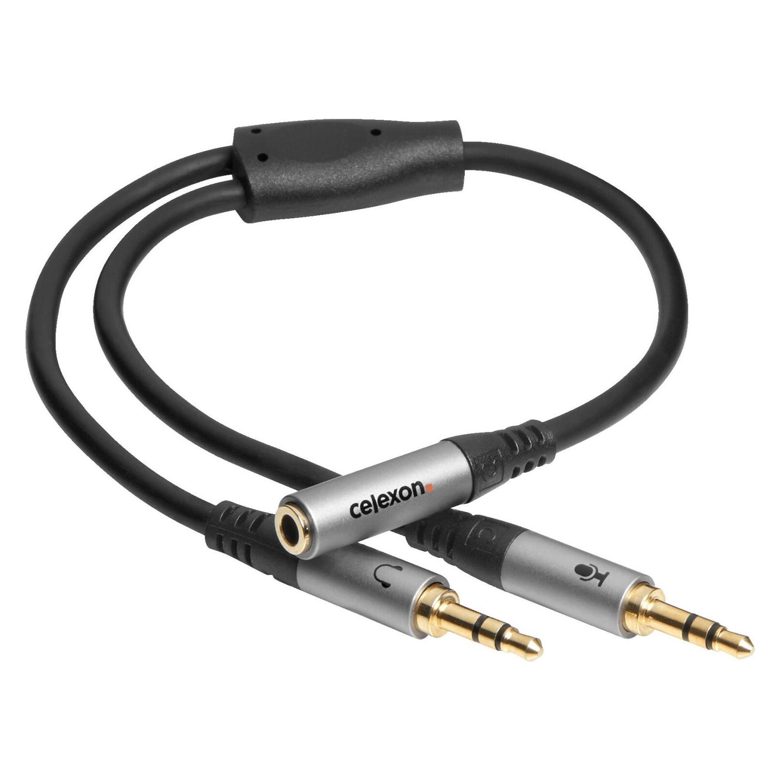 Celexon 2x 3,5mm Stereo Klinke auf 3,5mm Stereo Klinke M/F Audioadapter 0,25m - Professional Line (Winkeladapter) (25334242)