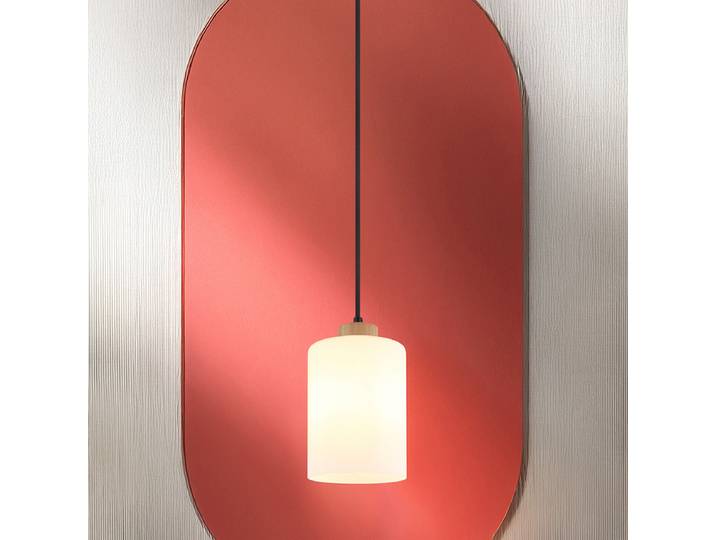 Pendelleuchte Rowena Ø 15cm Braun/Weiß 1 Glasart: Opalglas Material: Glas, Massivholz Oberfläche Holz: Lackiert E27