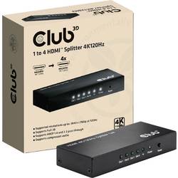 club3D CSV-1385 HDMI Adapter [1x HDMI-Buchse - 4x HDMI-Buchse] Schwarz 0 cm