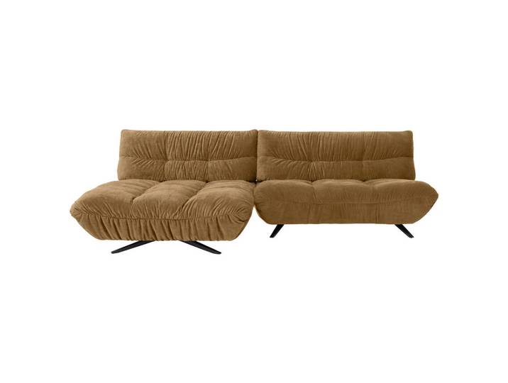 Belluti Ecksofa, Beigebraun, Metall, Ottomane links, L-Form, 295x178 cm, erweiterbar, Typenauswahl, integrierte Lautsprecher, seitenverkehrt erhältlich, Hocker erhältlich, Rücken echt, Stoff-/Lederauswahl, Wohnzimmer, Sofas & Couches, Wohnlandschaften, Ecksofas