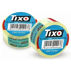 TIXO Klebefilm 15 mm  x 10 m transparent