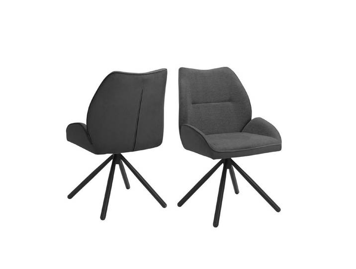 OTTO home Esszimmerstuhl Granilu (Set), gepolstert, Bezug Vorderseite Webstoff, Rückseite Velvet