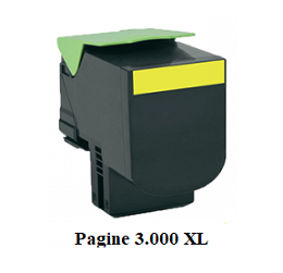 Toner 802H Giallo Compatibile per Lexmark CX410 CX510 80C2HY0 Pagine 3.000