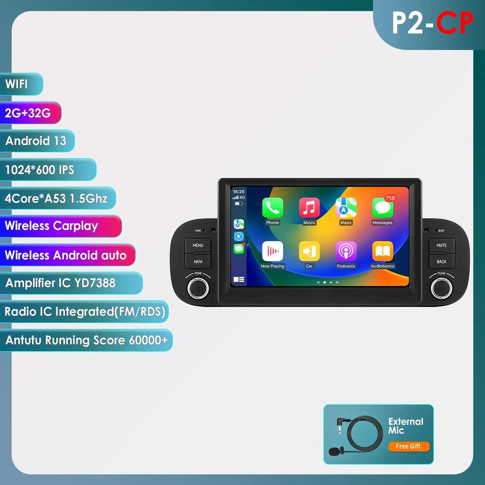 Selius Multimedia Android Autoradio 1Din Auto Entertainment Systeem voor Fiat Panda 2013-2020