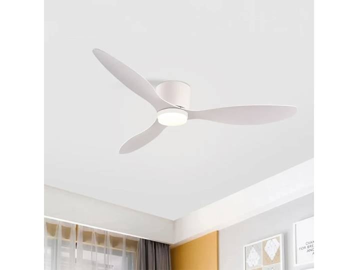 Ventilateur de plafond IRALAN 42 pouces/52 pouces avec lumière et télécommande, ventilateur de plafond moderne pour chambre à coucher, salon - Noir/Blanc/Bois