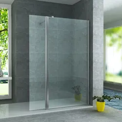 BELVIT 200x60cm 8mm Glas Aluminium Nano Beschichtung Duschabtrennung