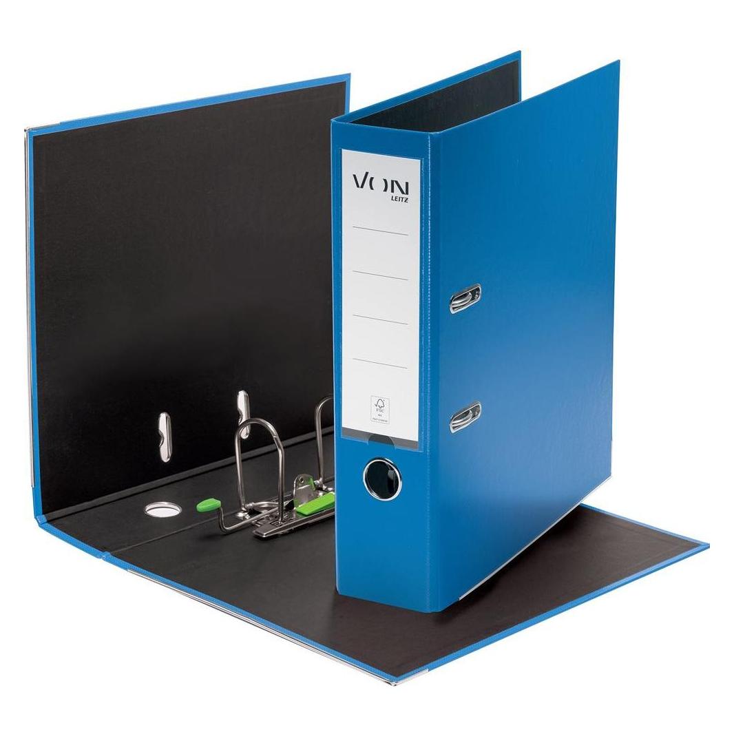 von Ordner mit PP/Papier, 8 cm, Blau (A4, 80 mm, 1 Stk.) (1055-00-35)