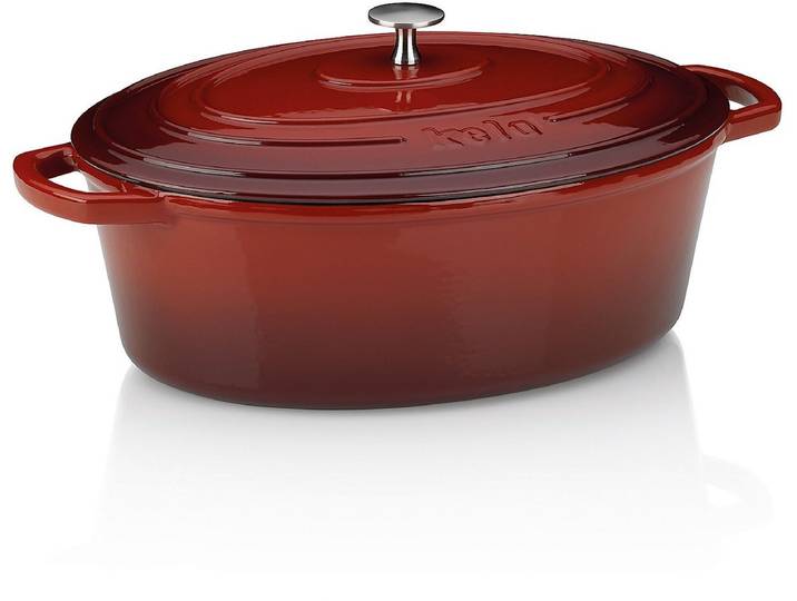 Braadpan Gietijzer Ovaal Rood\, 33 cm x 26 cm- Kela Calido