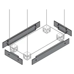 ABB IS2-ZN6000 2 Sockelblenden C2 H=100mm, B=600mm, Lackierung: grau, RAL 7012