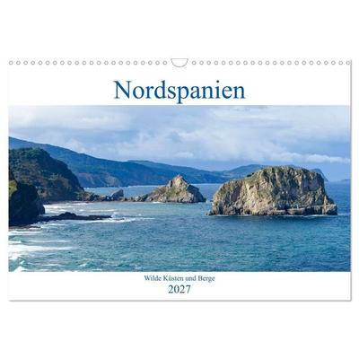 Nordspanien - Wilde Küsten und Berge (Wandkalender 2027 DIN A3 quer), CALVENDO Monatskalender