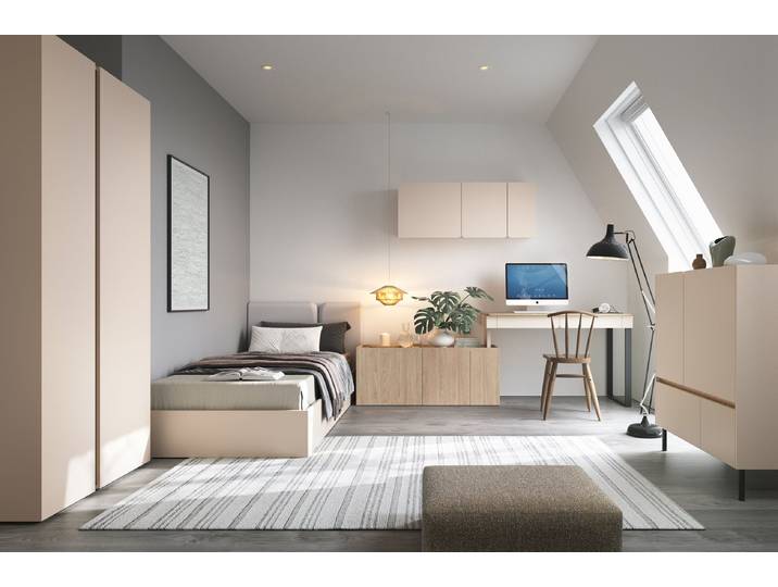 Schlafzimmer-Set Schlafzimmer Set – LUCA System – 5 Teile, Beige