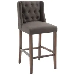 CLP Barhocker Cassandra Stoff Antik-dunkel dunkelgrau