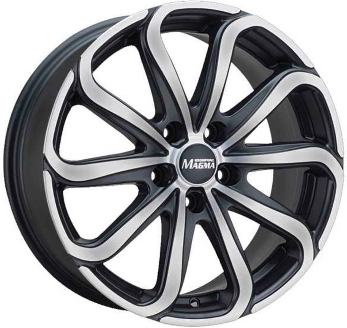 Alufelge 18 zoll MAGMA Pulsio 5x112 8J ET35, Farbe Schwarze Lava Poliert